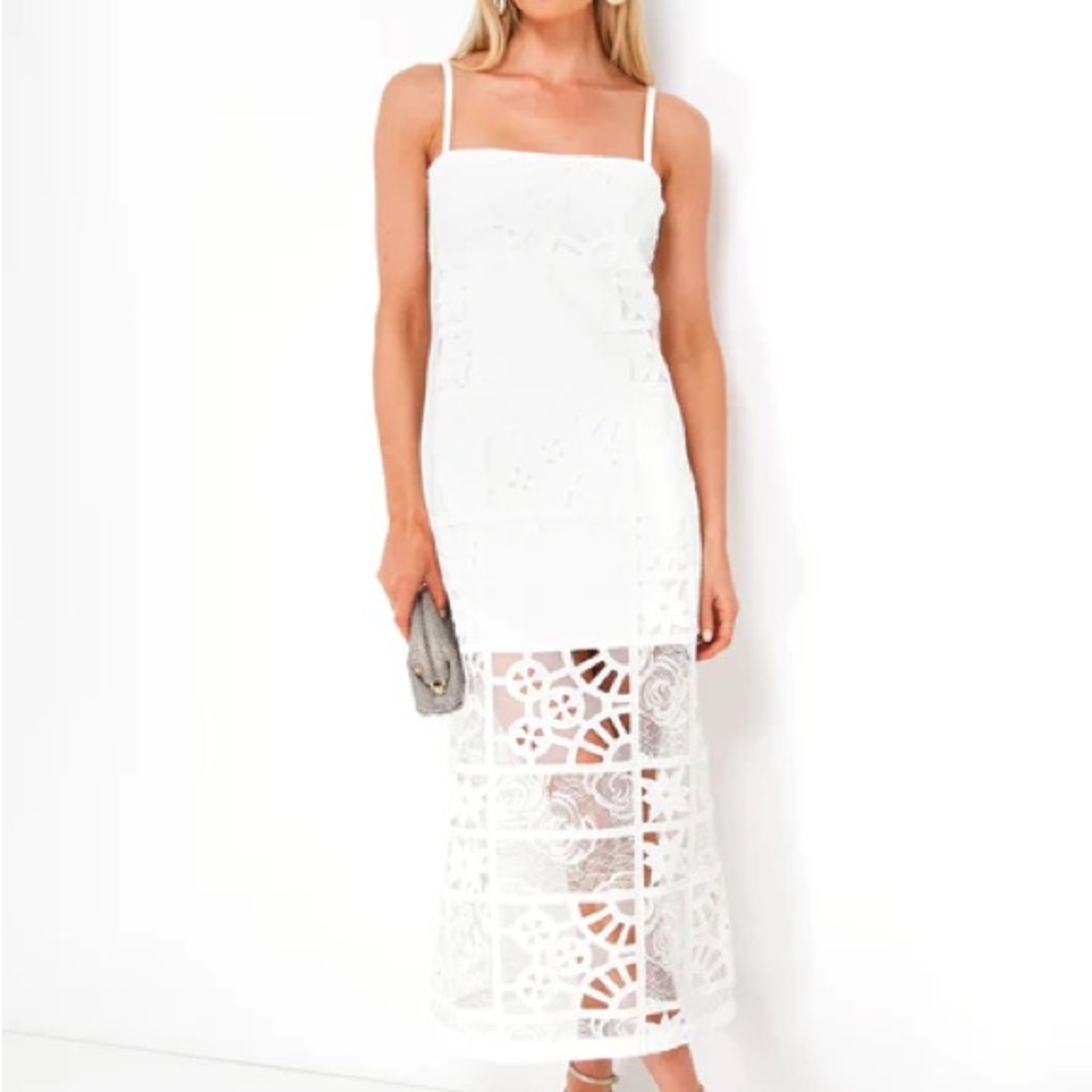 Alexis White Lace Midi Dress